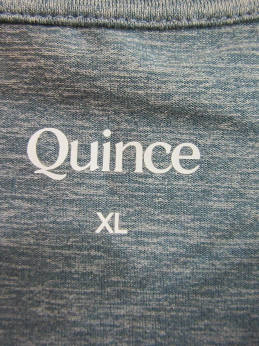 QUINCE Blue Stretchy XL Pullover Short Sleeve Basic Top - Picture 2 of 3